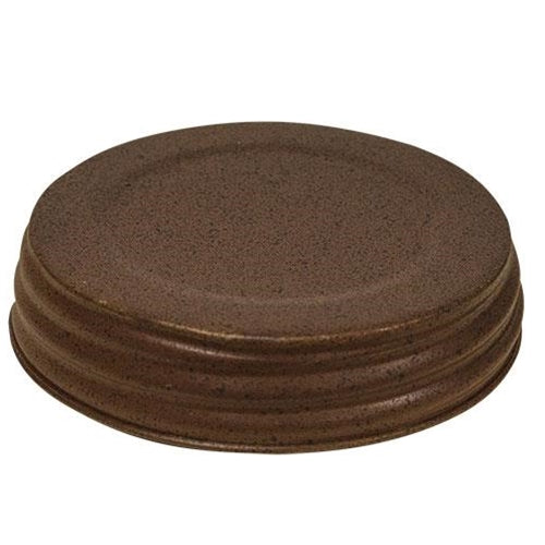 Rust & Black Finish Wide Jar Lid, 3.5" 
