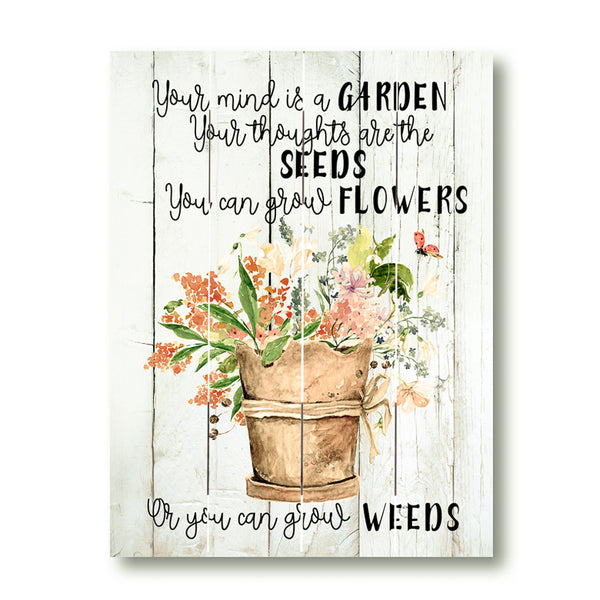 Grow Flowers Pallet Art