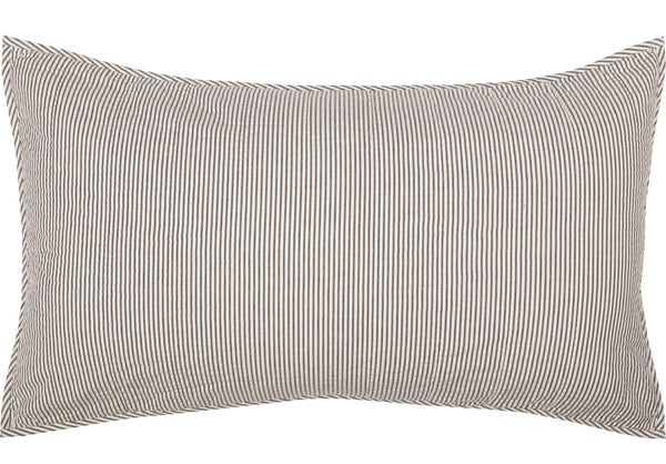 Hatteras Seersucker Blue Ticking Stripe King Sham 21x37