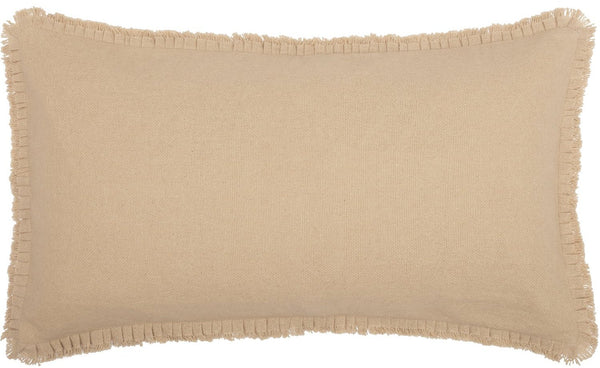 Burlap Vintage King Sham w/ Fringed Ruffle 21x37, Primitive Country Farmhouse Bedding Home Decor.