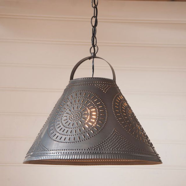 Homestead Shade Light with Chisel in Kettle Black