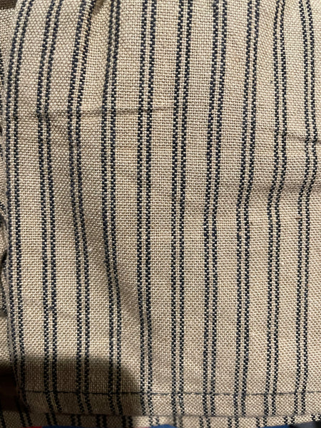 Sturbridge Ticking Ruffle Single Panel 84"L - Black