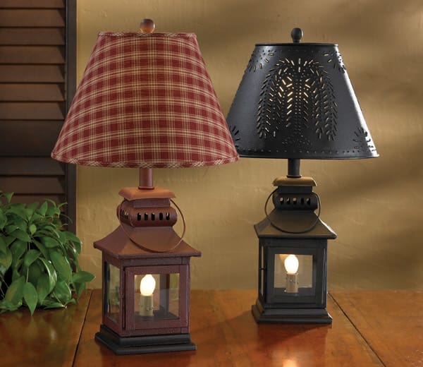 Iron Lantern Lamp Base Black Allyson's Place Primitive Home