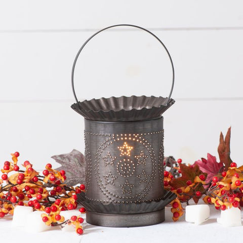 Jumbo Wax Warmer with Circle Star in Kettle Black