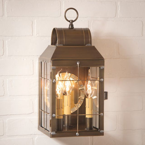 Martha's Wall Lantern in Weathered Brass