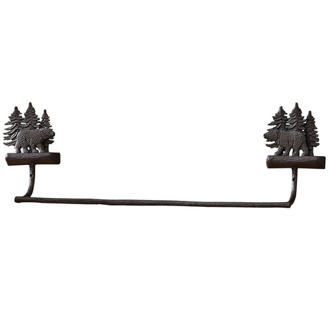 Our Moose and Bear metal items have been so popular, we added Cast Black Bear Towel Bar. Featuring great detail with a brown burl finish, these additions offer the perfect complement to our wide array of lodge bath accessories, including the Cast Black Bear Ring Hook and Cast Black Bear Single Hook.