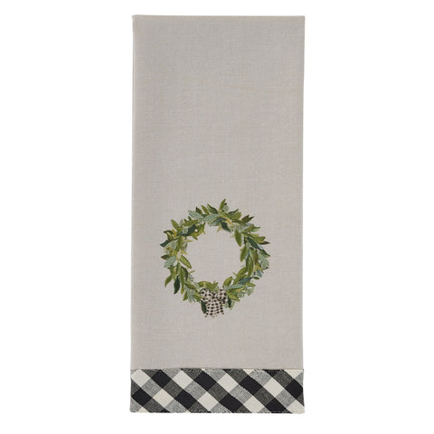 WINTER BLESSINGS  WREATH DISHTOWEL (SET OF 2)