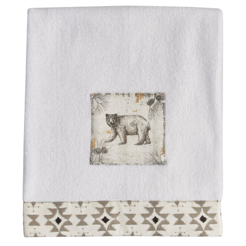 Add beautiful outdoorsy style to your bathroom with the Wild and Beautiful Terry Bath Towel! The neutral tones will complement country decor perfectly! Coordinate with the complementary Wild and Beautiful hand towels, Wild and Beautiful washcloths, and Wild and Beautiful fingertip towels for a complete look!