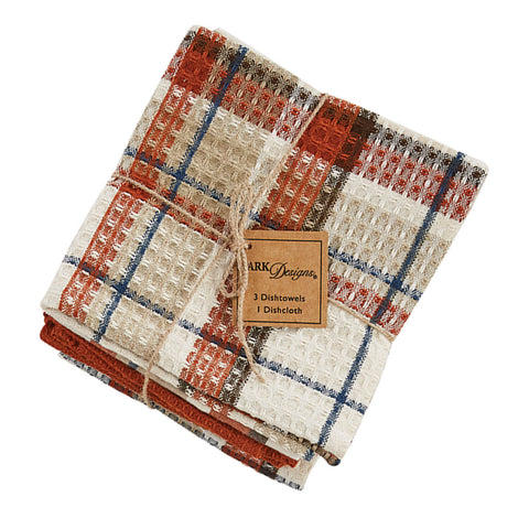 PUMPKIN FEST 3 DISHTOWEL/1 DISHCLOTH SET