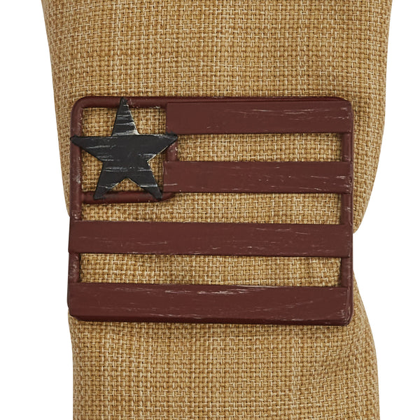 Americana Flag Napkin Ring set will make the perfect touch for your patriotic table-scape.