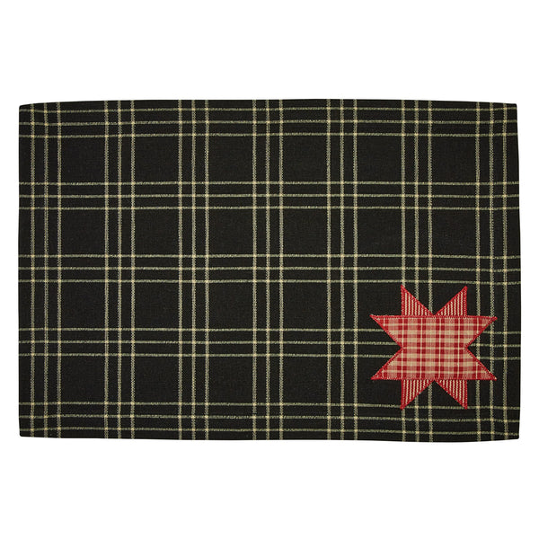 FARMHOUSE STAR APPLIQUED TABLE RUNNER 13X36