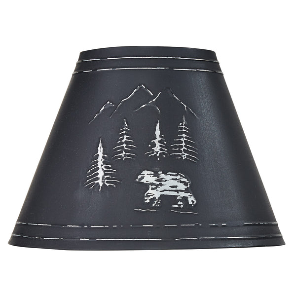 Black Star Punched Tin 6 Lamp Shade, rustic-touch