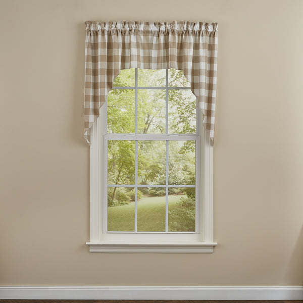 WICKLOW CHECK SWAG 72X36 NATURAL