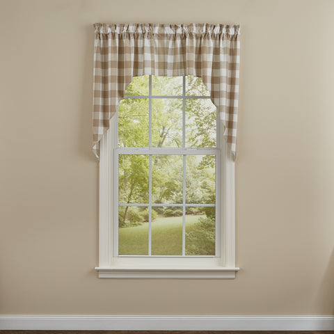 WICKLOW CHECK SWAG 72X36 NATURAL
