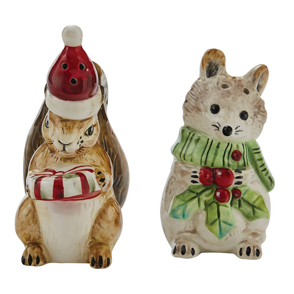 FARMHOUSE SNOWMAN SALT AND PEPPER SET