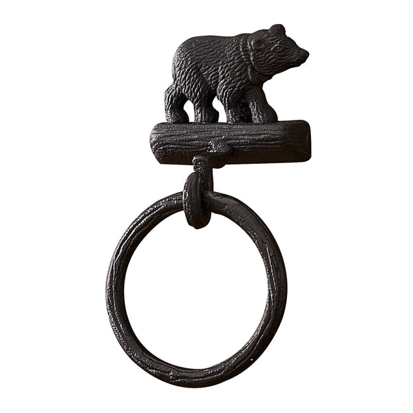 Cast Black Bear Ring Hook
