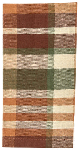 Clean up life's little messes with these beautiful Woodbourne Napkins. Warm shades of orange, green, brown, and tan blend together into a pretty plaid and provide the perfect blend of warmth and style!