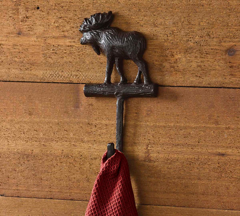 Our Moose and Bear metal items have been so popular, we added Cast Moose Single Hook Burl. Featuring great detail with a brown burl finish, these additions offer the perfect complement to our wide array of lodge bath accessories, including the Cast Moose Towel Ring Hook and Cast Moose Towel Bar.