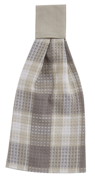 WEATHERED OAK LINED LAYERED VALANCE 72X16