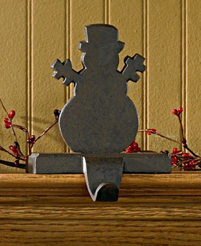 SNOWMAN STOCKING HANGER IRON