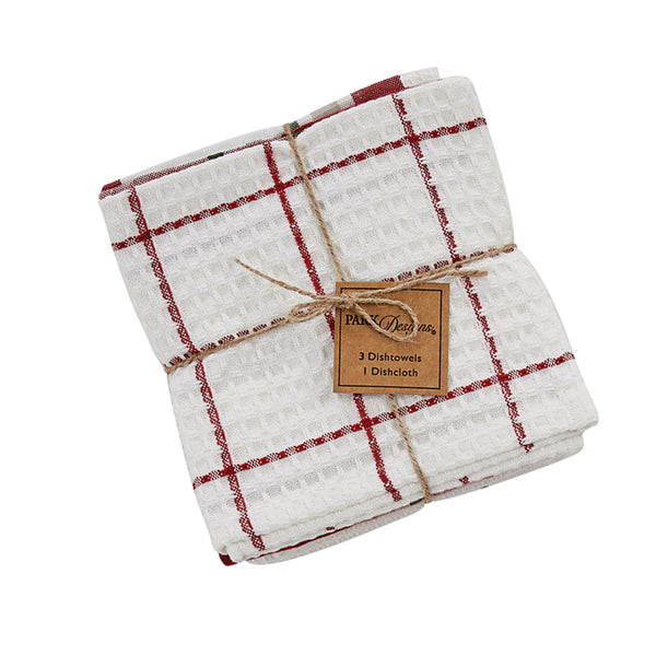 WINTER MAGIC 3 DISHTOWEL/1 DISHCLOTH SET