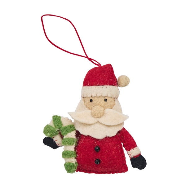 SANTA FELT ORNAMENT (SET OF 4)