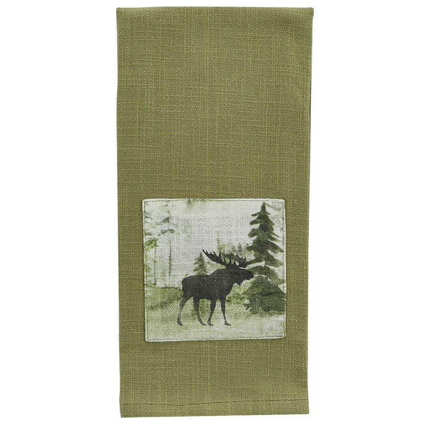 Watercolor Moose Dishtowel  (Set of 2)
