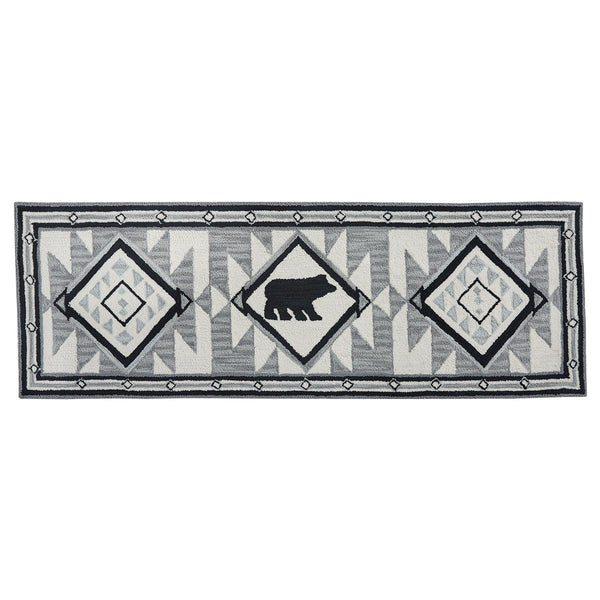 Tribal Hooked Rug Runner 2X6