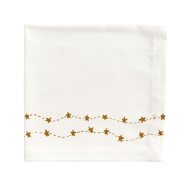 The Rustic Christmas Napkins feature the eye-catching rich shade of country mustard, with flowing stars on a candlelight white background! Pair with the matching placemat and table runner, as well as the coordinating Trees placemats and table runner (each sold separately) to complete your look.