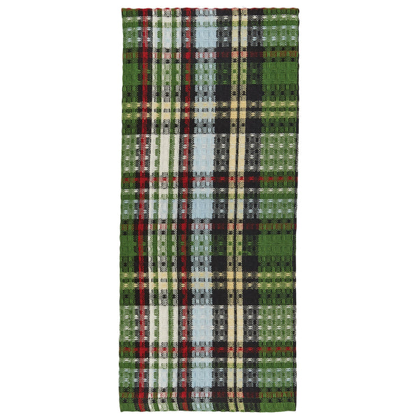 Add a beautiful rustic touch to your kitchen with the Happy Trails Waffle Dishtowels! The classic plaid pattern is a timeless way to add style to your decor! Coordinate with the complementary kitchen linens and curtains for a complete look!