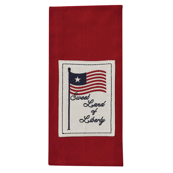 These Sweet Liberty Dishtowels (set of 2) will stylishly help you display your love for your country! Perfect addition to your kitchen for a patriotic look!  Colors: Red, White, and Blue Dimensions: 18" W x 28" L Quantity: 2