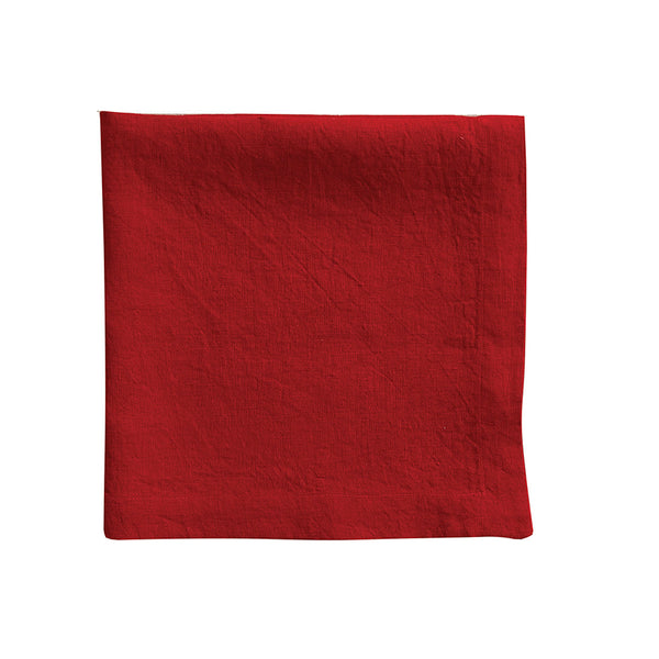 LINEN NAPKIN RED (Set of 4)  DIMENSIONS: 20" x 20"