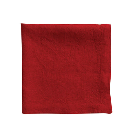 LINEN NAPKIN RED (Set of 4)  DIMENSIONS: 20" x 20"