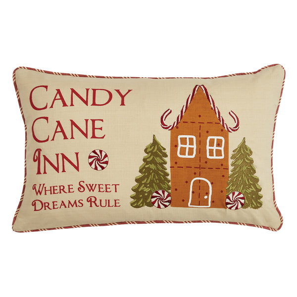 Christmas Memories Candy Cane Inn 12"X20" Pillow Set Polyester Insert