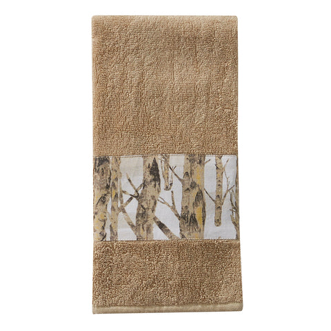 Add beautiful outdoorsy style to your bathroom with the Birch Forest Hand Towels! The warm tones will complement country decor perfectly! 