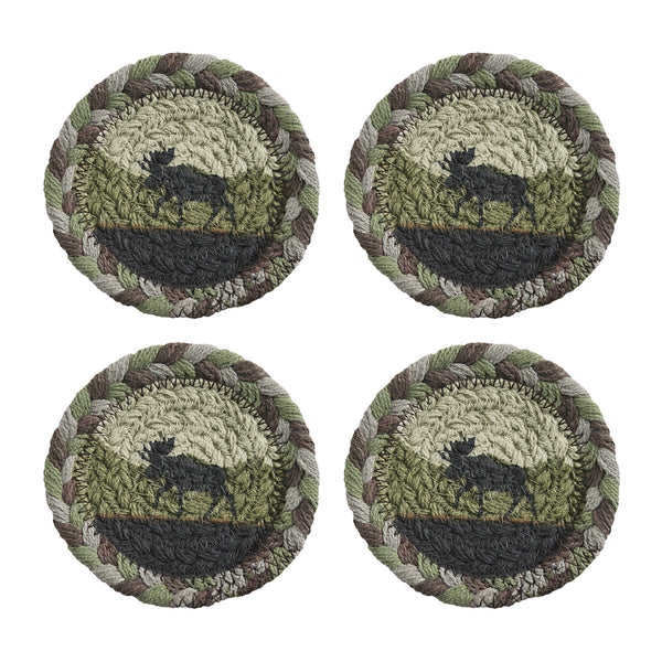 Moose Braided Coasters (Set of 4)
