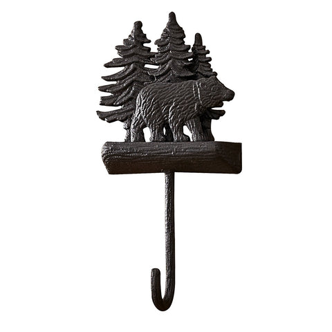 Our Moose and Bear metal items have been so popular, we added Cast Black Bear Single Hook. Featuring great detail with a brown burl finish, these additions offer the perfect complement to our wide array of lodge bath accessories, including the Cast Black Bear Ring Hook and Cast Black Bear Towel Bar.