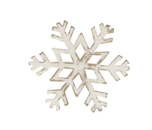 SNOWFLAKE NAPKIN RING WHITE (SET OF 4)