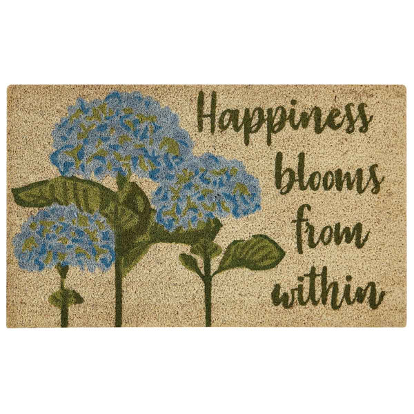 HAPPINESS BLOOMS DOORMAT