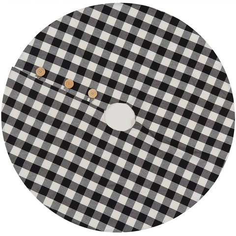 WICKLOW CHECK TREE SKIRT 52' BLACK/CREAM