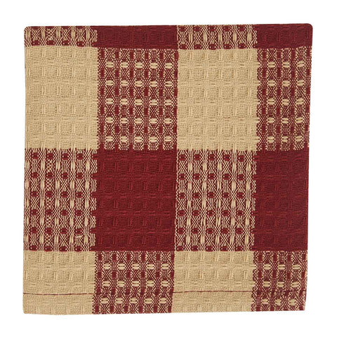 WICKLOW CHECK DISHCLOTH - GARNET