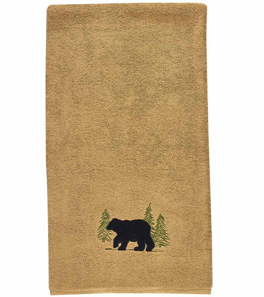 Add a touch of the wildlife to your decor with the Black Bear Terry Bath Towel! Great for outdoor enthusiasts! Complete the look with the hand towels and fingertip towels!
