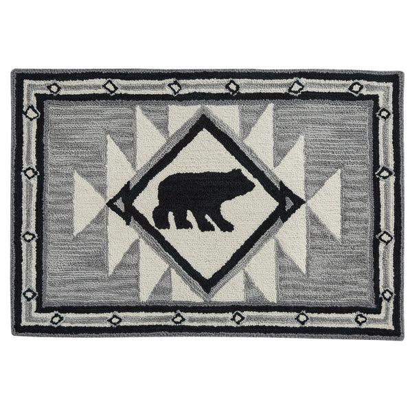 Tribal Hooked Rug 2X3