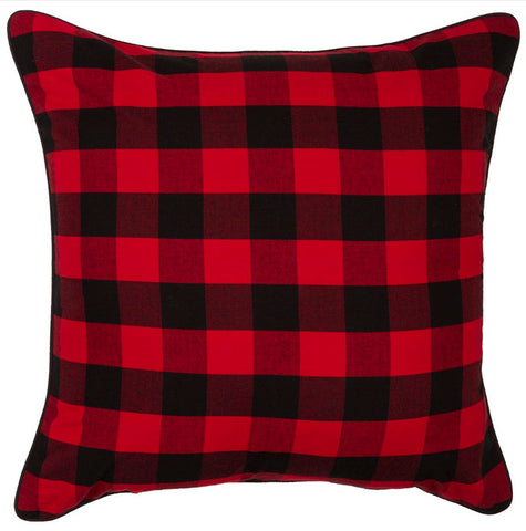 Bring the woods into your home with this Buffalo Check Euro Sham! This euro sham has a fun and stylish pattern for your bedroom decor! Red and black buffalo checks are vintage and cutting edge country decor at the same time! To add buffalo check to more than just your bed, see all of our Buffalo Check Home Decor! 