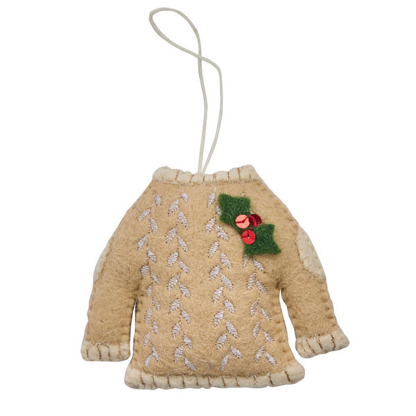 SWEATER FELT ORNAMENT (SET OF 4)
