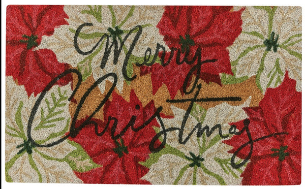 POINSETTIA PINE DOORMAT