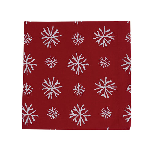 Add gorgeous style to your holiday table with the Snowflake Napkins! Featuring fresh falling white snowflakes on a festive red background, these napkins will be the perfect winter addition to your country kitchen!