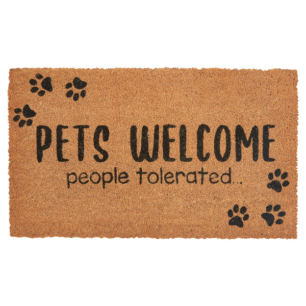 PETS WELCOME PEOPLE TOLERATED DOORMAT