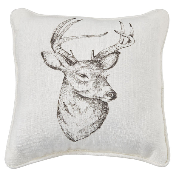 Wild and Beautiful Deer Printed Pillow 10"