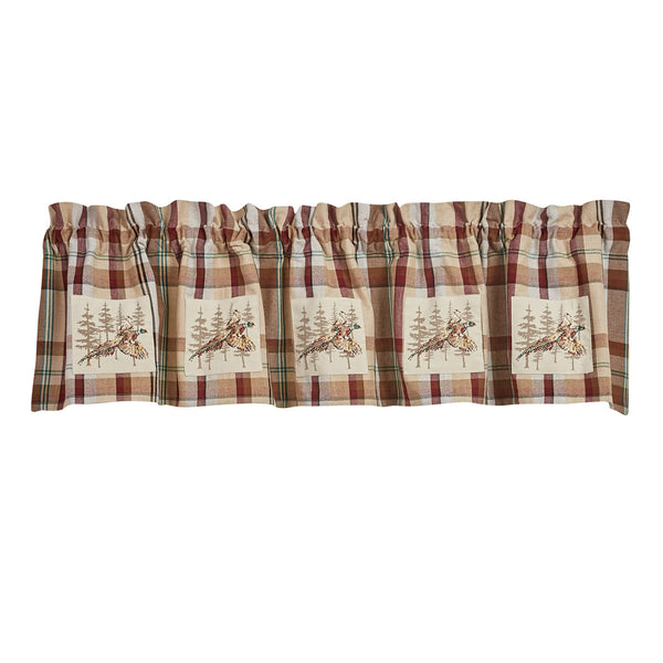 Gamekeeper Plaid Lined Pheasant Patch Valance 60X14